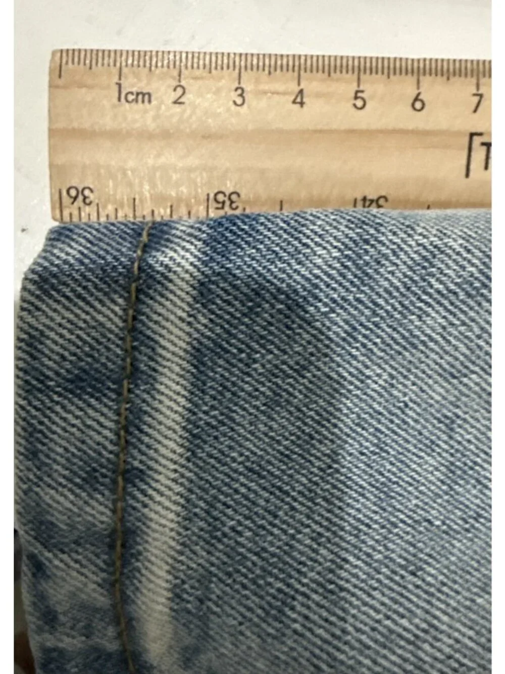 mnml Streetwear Torn Ripped Shredded Flared Light Wash Jeans Mens Size 33X36